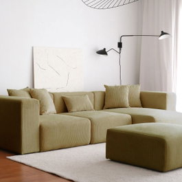 Atelier Del Sofa Sofá Esquinero Khaki